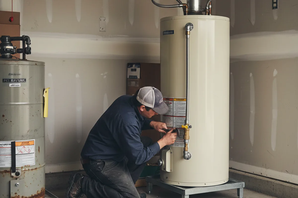 Water heater and shutoff valve replacement in Pineville